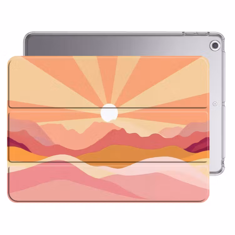 iPad hoes - Bergen - Abstract - Zonnestralen - Roze — 1