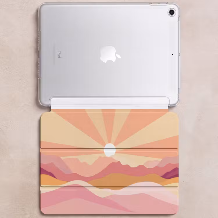 iPad hoes - Bergen - Abstract - Zonnestralen - Roze — 6