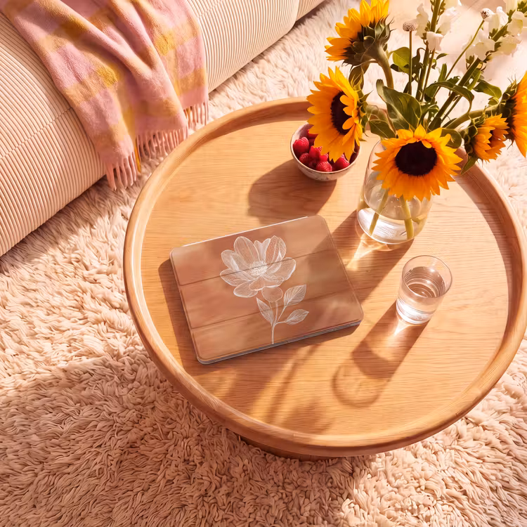 iPad hoes - Bloem - Minimalistisch - Wit — 2