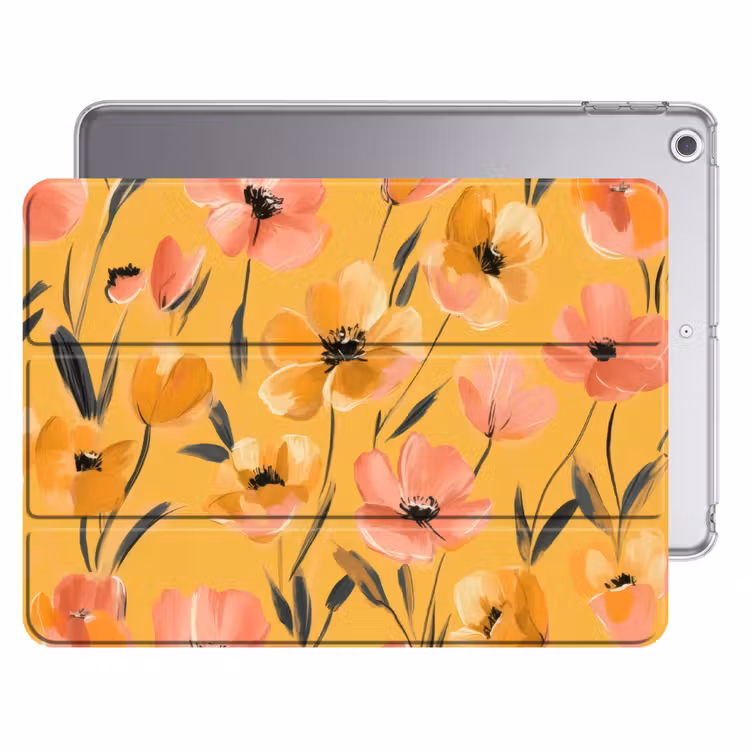 iPad hoes - Bloemen - Geschilderd - Geel — 1