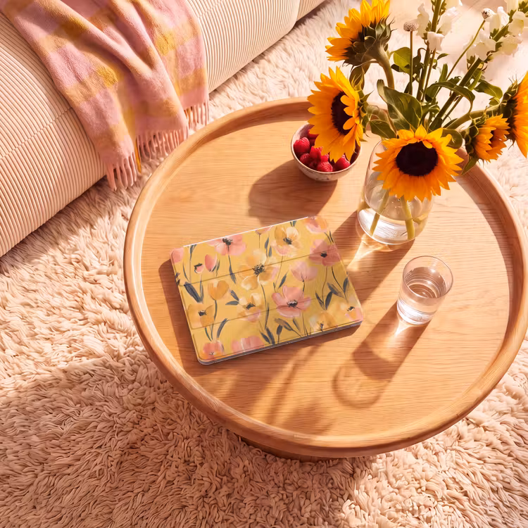 iPad hoes - Bloemen - Geschilderd - Geel — 2