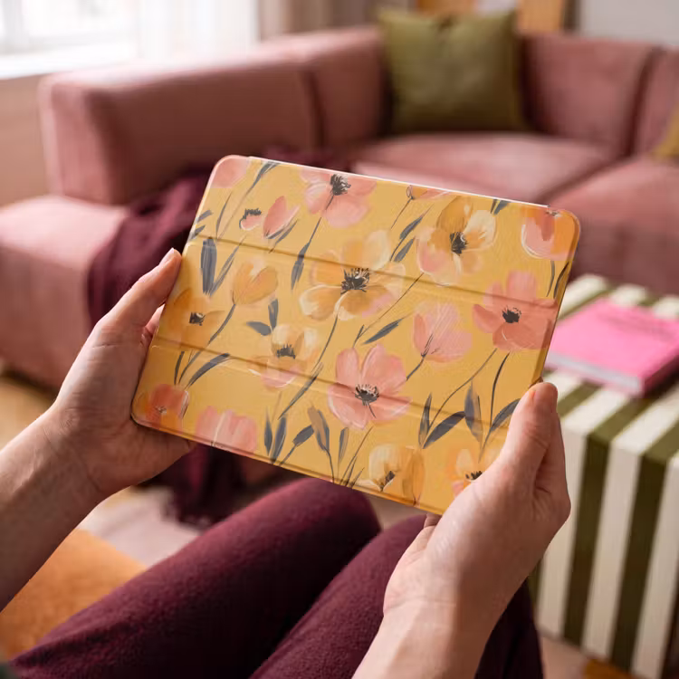 iPad hoes - Bloemen - Geschilderd - Geel — 3