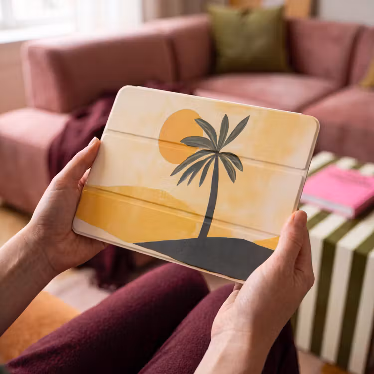 iPad hoes - Illustratie - Palmboom - Zon - Heuvels — 3