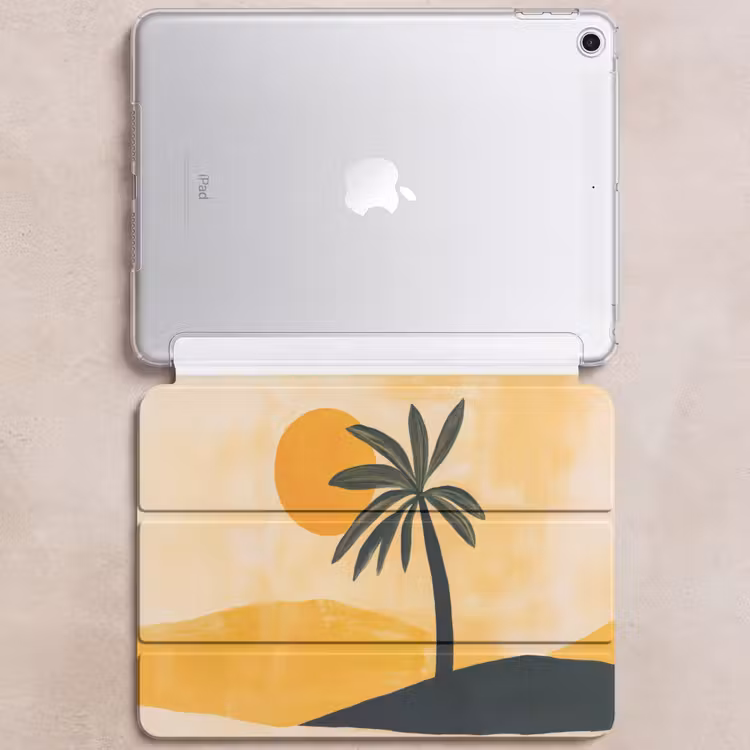 iPad hoes - Illustratie - Palmboom - Zon - Heuvels — 6