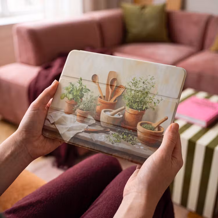 iPad hoes - Potten - Kruiden - Hout — 3