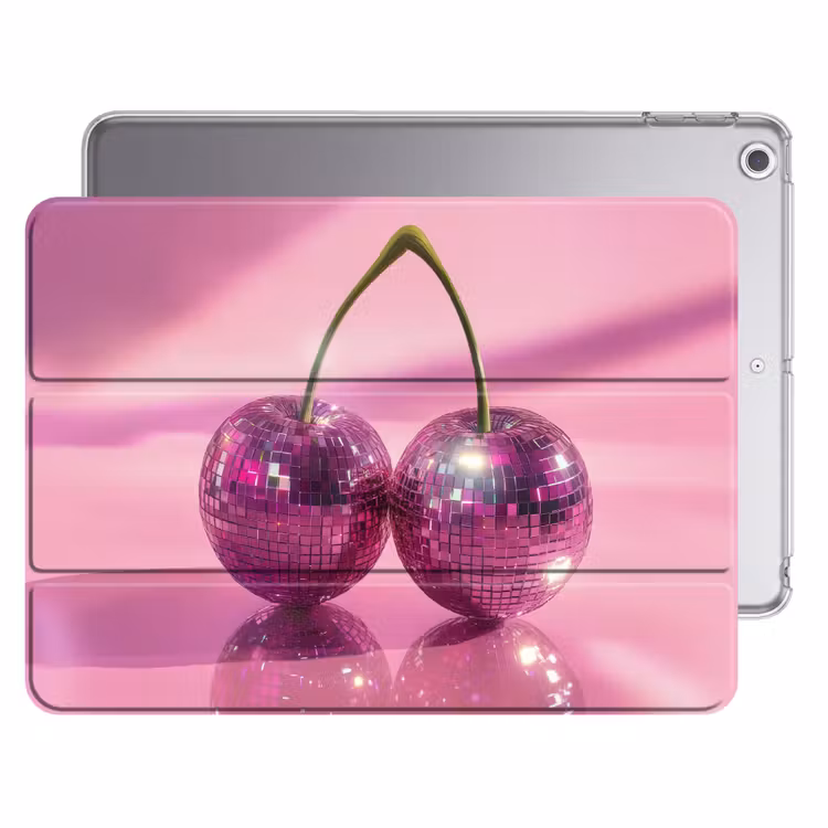iPad hoes - Glitter - Discobol - Roze - Kersen — 1