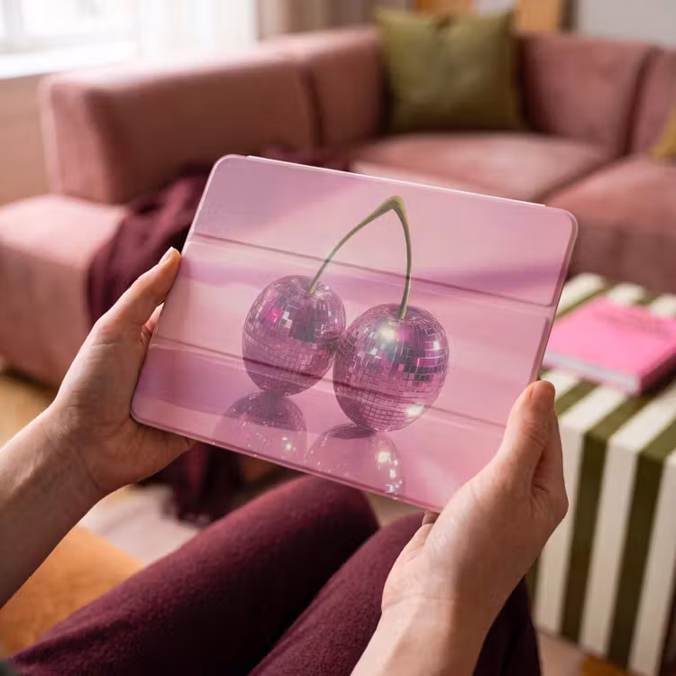 iPad hoes - Glitter - Discobol - Roze - Kersen — 3