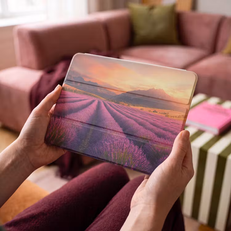 iPad hoes - Lavendelveld - Zonsondergang - Paars — 3