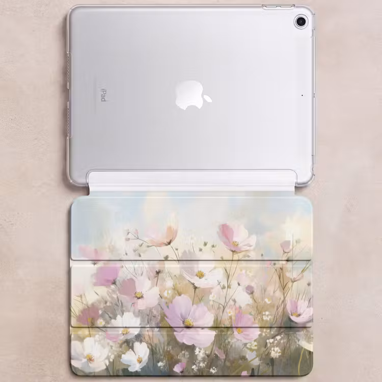 iPad hoes - Bloemenveld - Lichte tinten - Geschilderd — 6