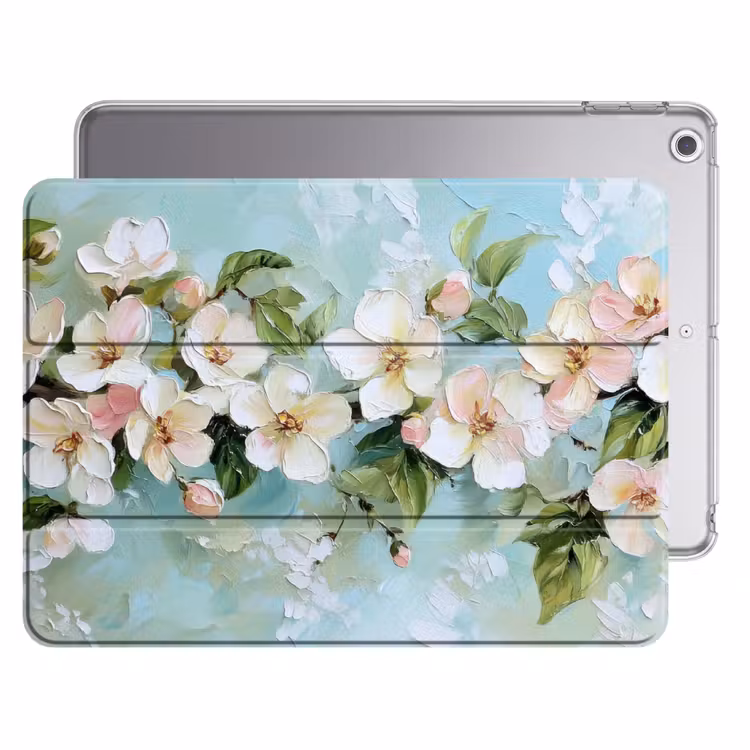 iPad hoes - Bloesem - Bladeren - Lichtblauw — 1