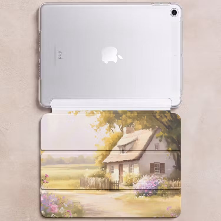 iPad hoes - Huisje - Hout - Bloemen — 6