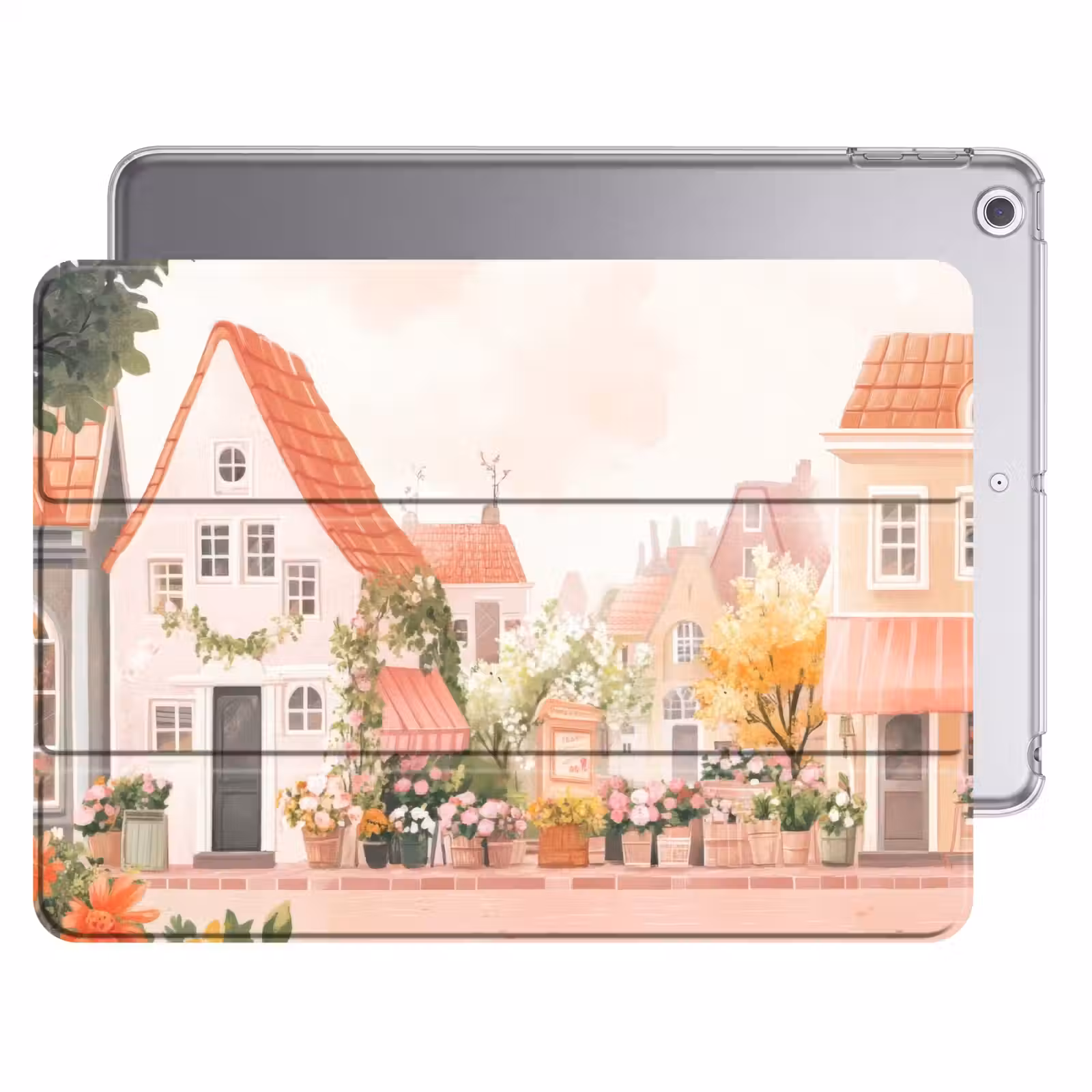 iPad hoes - Bloemen - Huizen - Dorp — 1