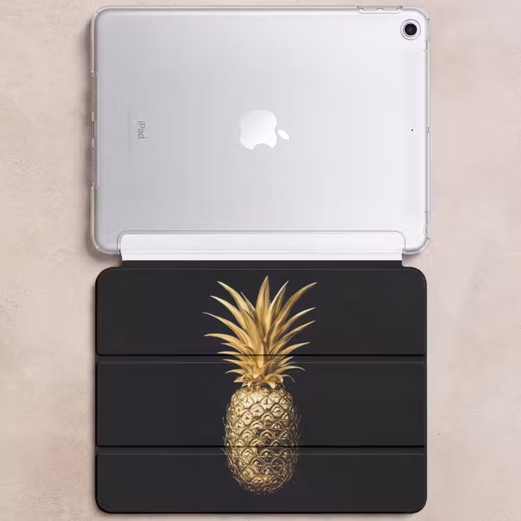 iPad hoes - Ananas - Zwart - Goud - Luxe — 6