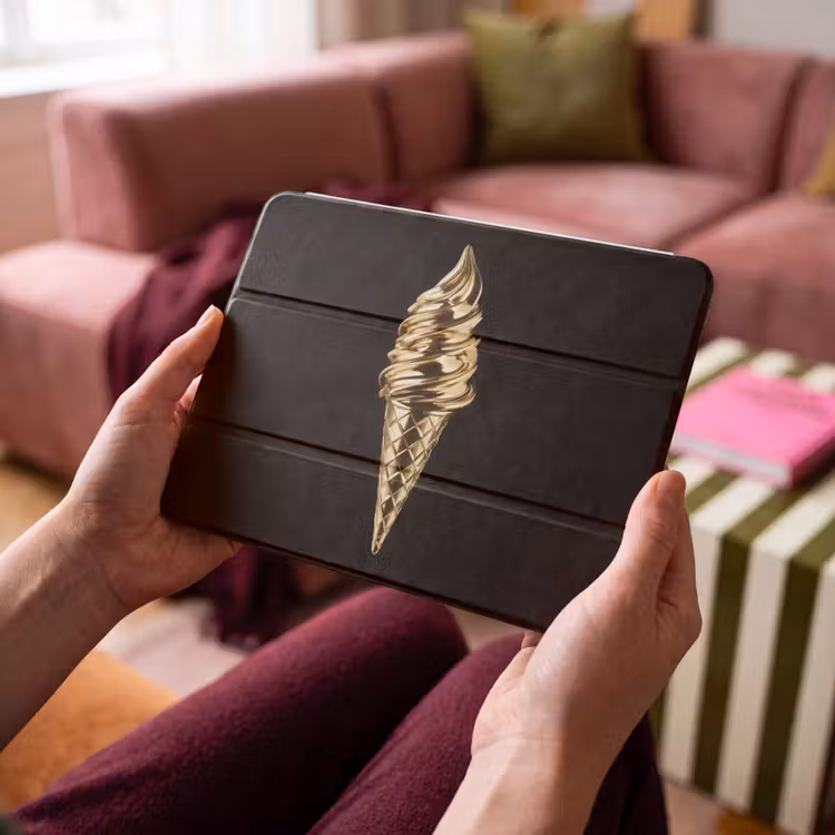 iPad hoes - Ijs - Goud - Zwart - Eten — 3