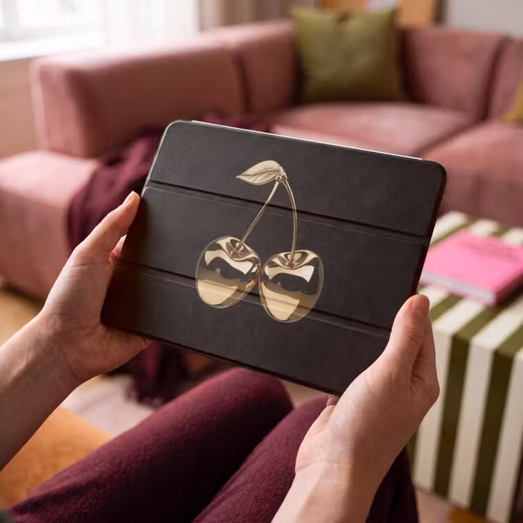 iPad hoes - Kersen - Zwart - Goud - Chrome — 3