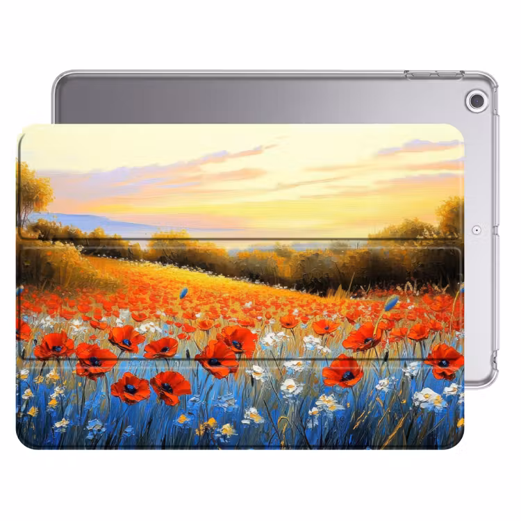 iPad hoes - Klaproos - Bloemenveld - Kleurrijk — 1