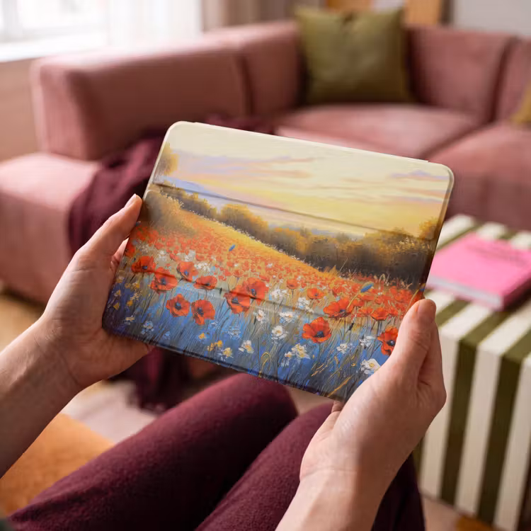 iPad hoes - Klaproos - Bloemenveld - Kleurrijk — 3