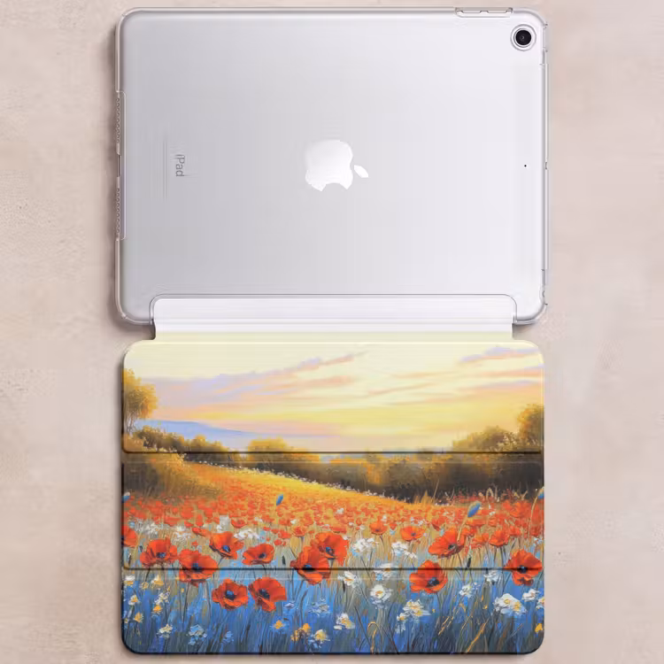 iPad hoes - Klaproos - Bloemenveld - Kleurrijk — 6
