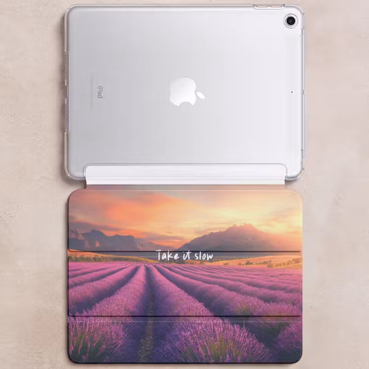 iPad hoes - Lavendelveld - Quote - Zonsondergang — 6