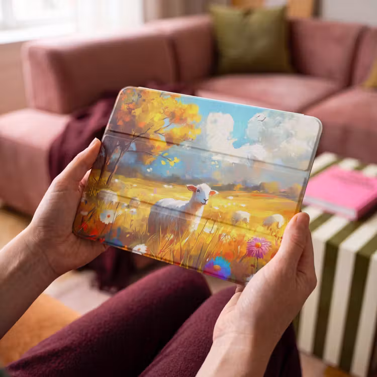 iPad hoes - Schaap - Weide - Bloemen — 3