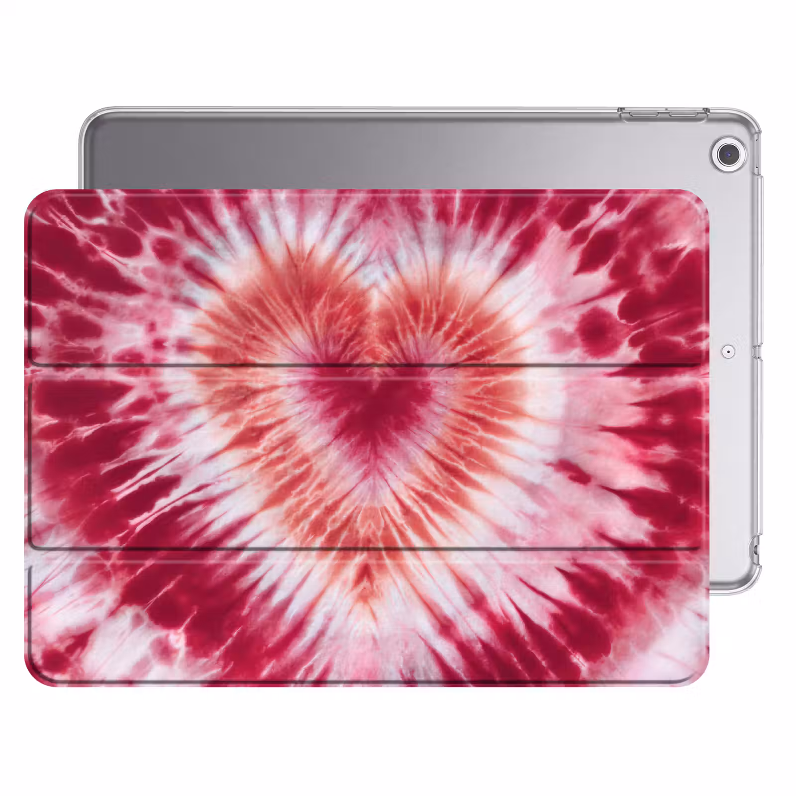 iPad hoes - Hartvorm - Roze - Tie dye — 1