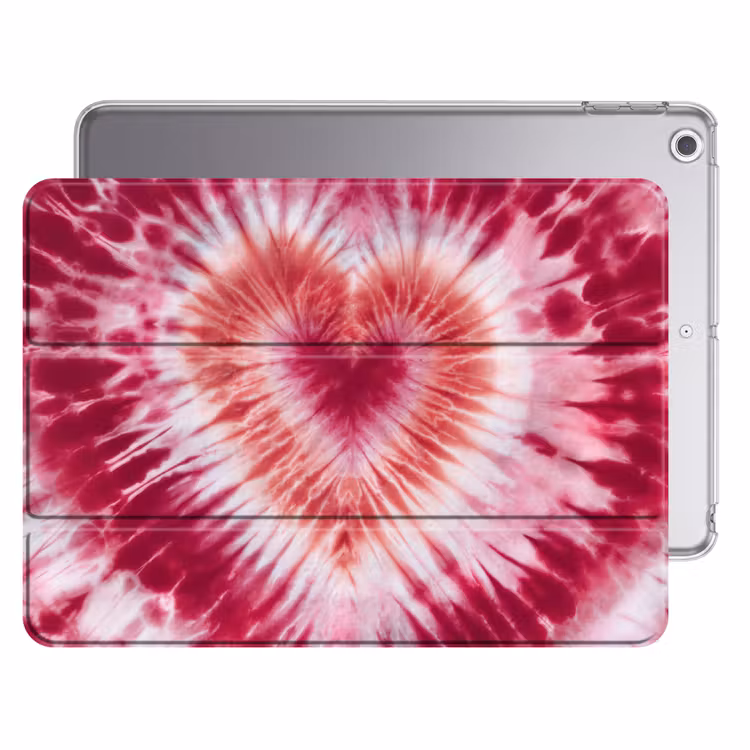 iPad hoes - Hartvorm - Roze - Tie dye — 1