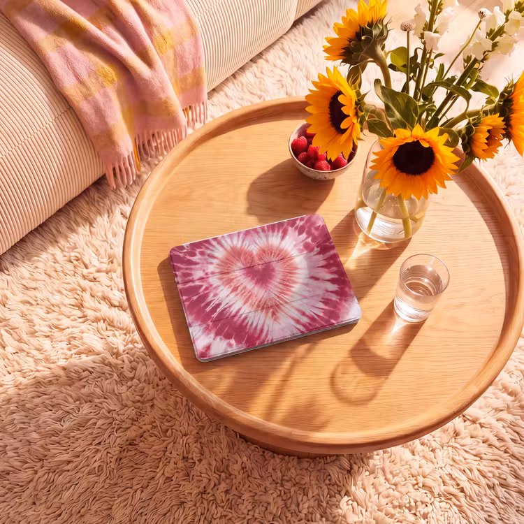 iPad hoes - Hartvorm - Roze - Tie dye — 2