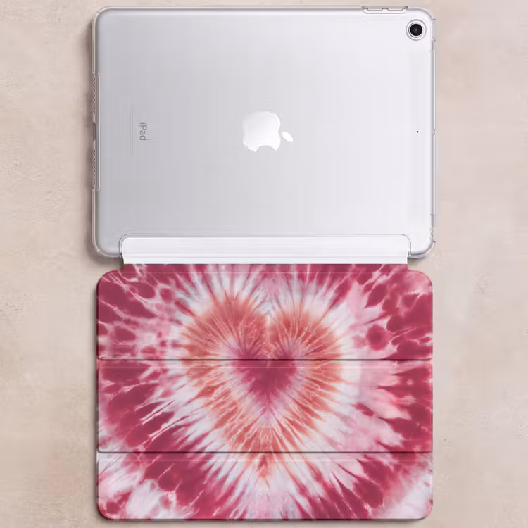 iPad hoes - Hartvorm - Roze - Tie dye — 6