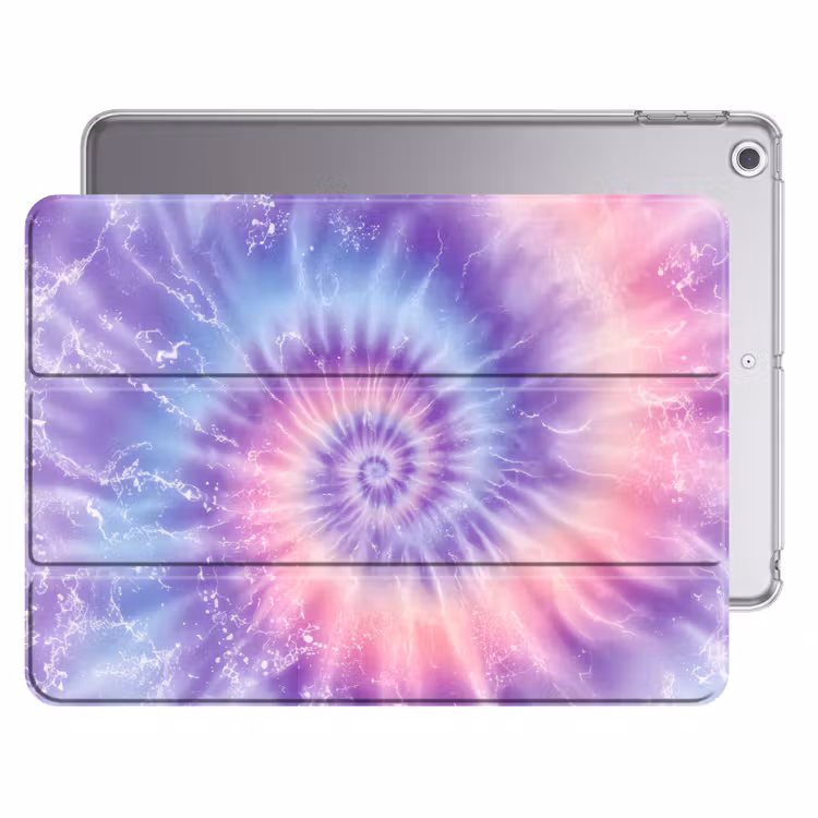 iPad hoes - Pasteltinten - Paars - Spiraal - Marmer — 1