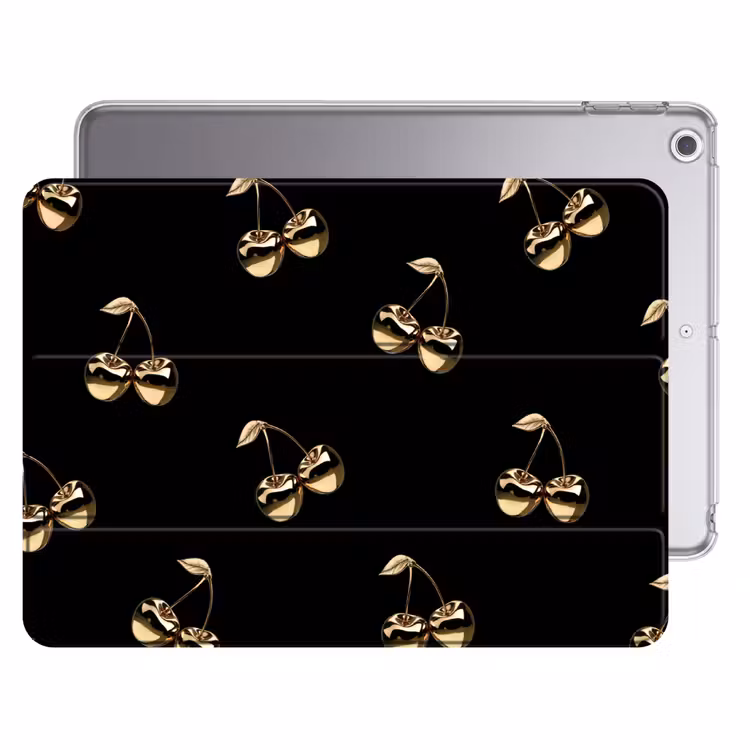 iPad hoes - Patroon - Kersen - Goud - Chrome — 1