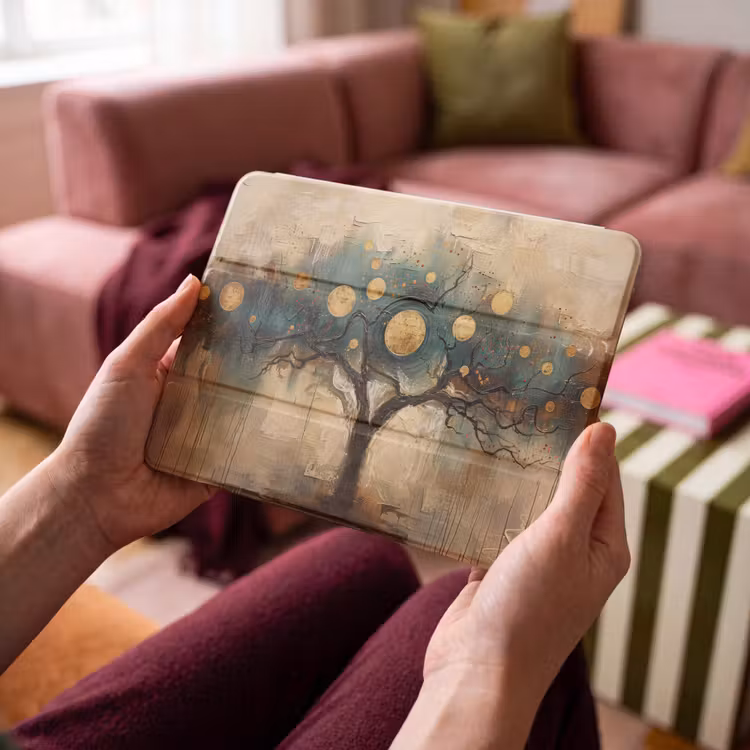 iPad hoes - Boom - Abstract - Bruin - Goud - Industrieel — 3
