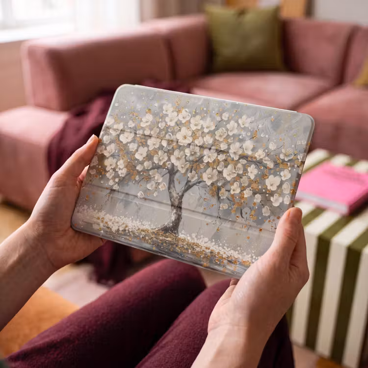 iPad hoes - Boom - Goud - Bloemen - Abstract - Kunst — 3