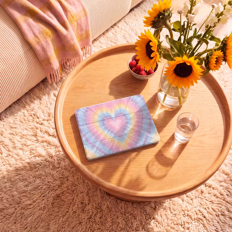 iPad hoes - Hartvorm - Pastelkleuren - Tie Dye — 2