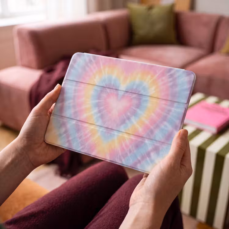 iPad hoes - Hartvorm - Pastelkleuren - Tie Dye — 3