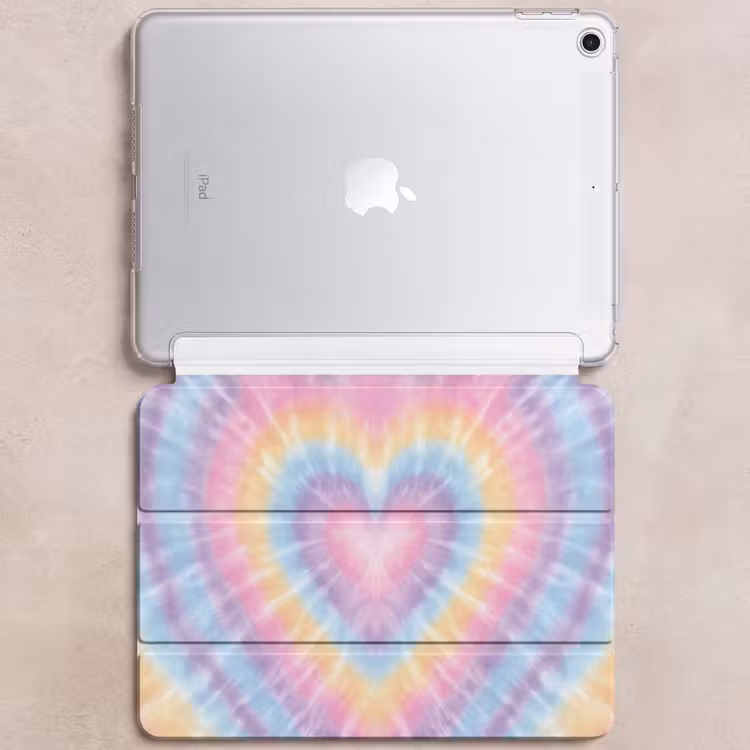 iPad hoes - Hartvorm - Pastelkleuren - Tie Dye — 6