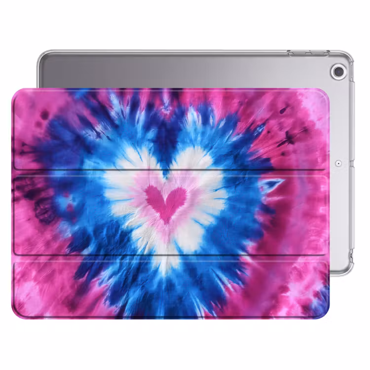 iPad hoes - Hartvormig - Tie dye - Paars — 1