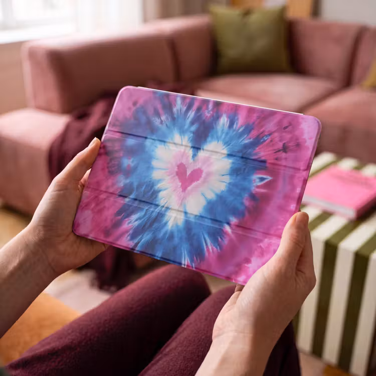 iPad hoes - Hartvormig - Tie dye - Paars — 3