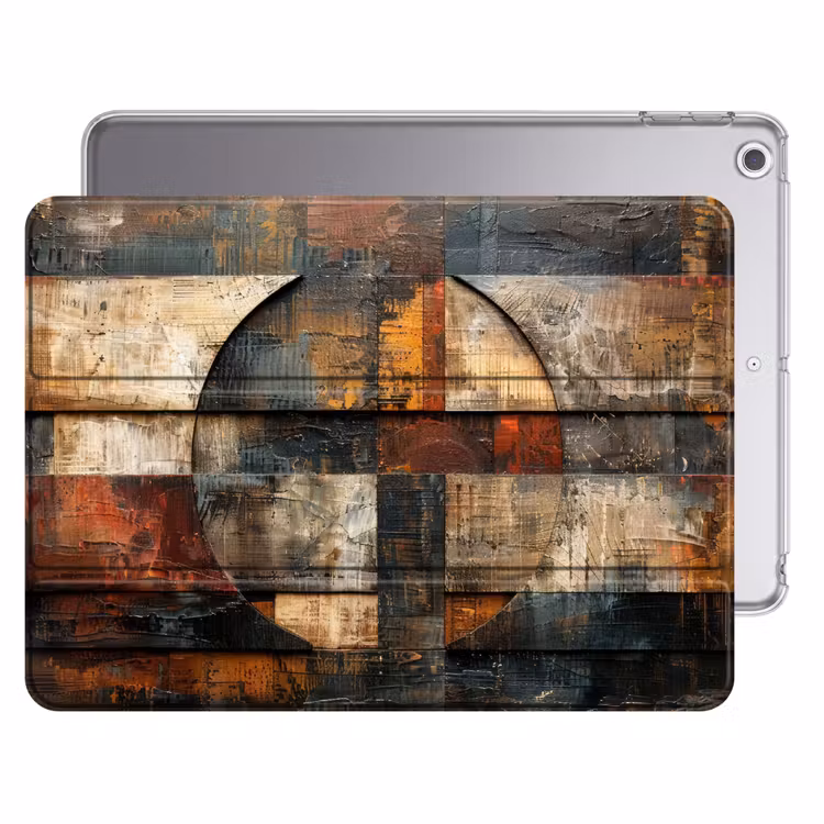 iPad hoes - Kunst - Bruin - Abstract - Hout motief — 1