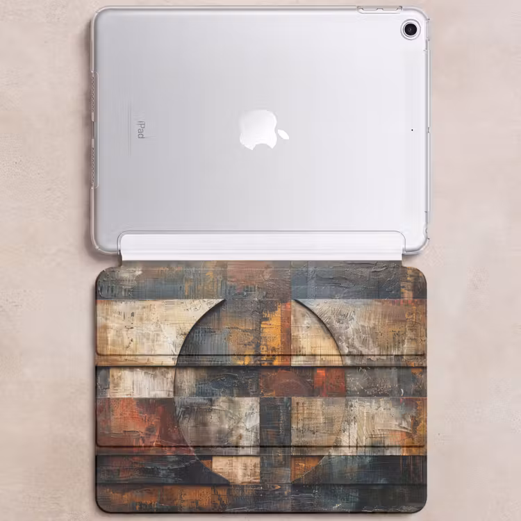 iPad hoes - Kunst - Bruin - Abstract - Hout motief — 6
