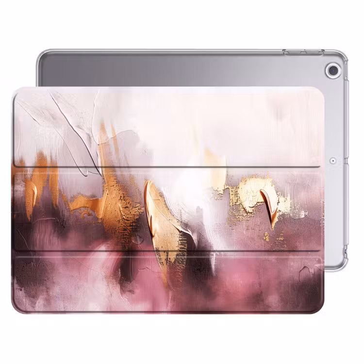 iPad hoes - Paars - Abstract - Verf - Goud — 1