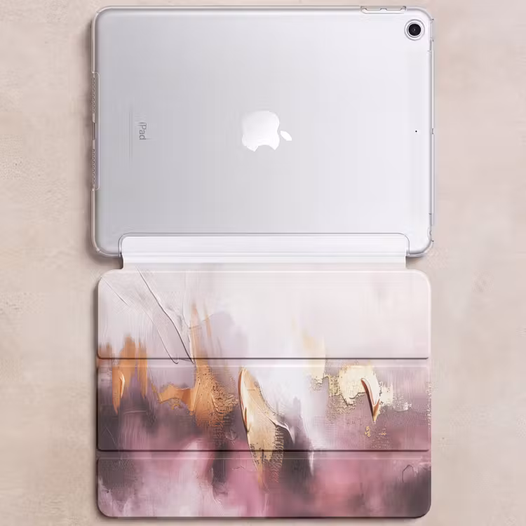 iPad hoes - Paars - Abstract - Verf - Goud — 6