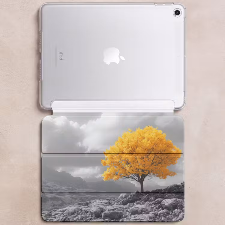 iPad hoes - Boom - Geel - Natuur - Zwart wit — 6