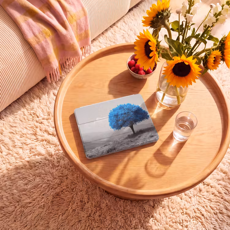iPad hoes - Boom - Natuur - Blauw - Zwart wit — 2