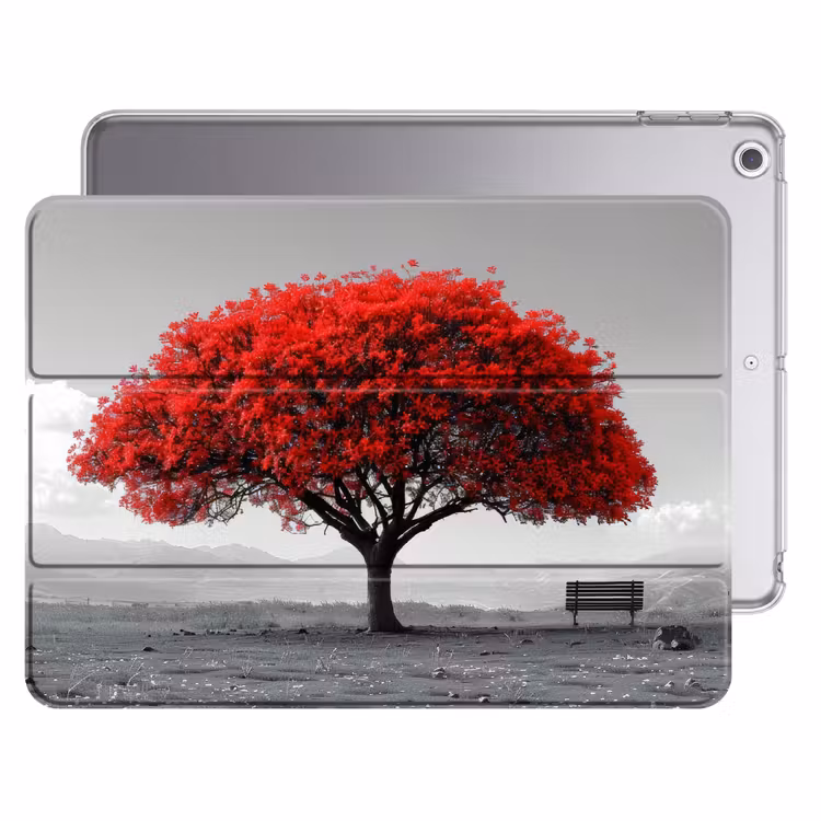 iPad hoes - Boom - Rood - Natuur - Zwart wit — 1