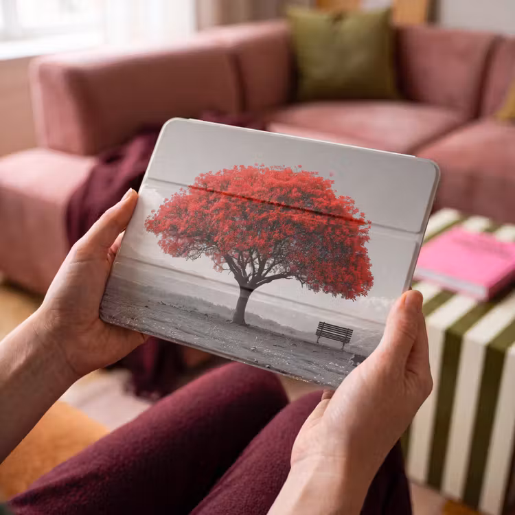 iPad hoes - Boom - Rood - Natuur - Zwart wit — 3