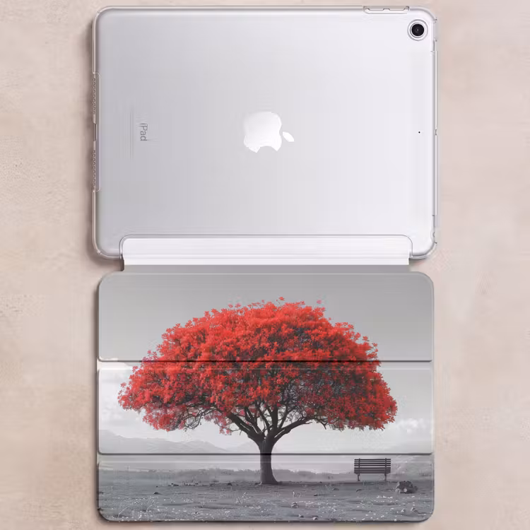 iPad hoes - Boom - Rood - Natuur - Zwart wit — 6