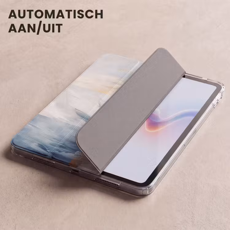 iPad hoes - Goud - Blauw - Verf - Kunst - Modern — 4