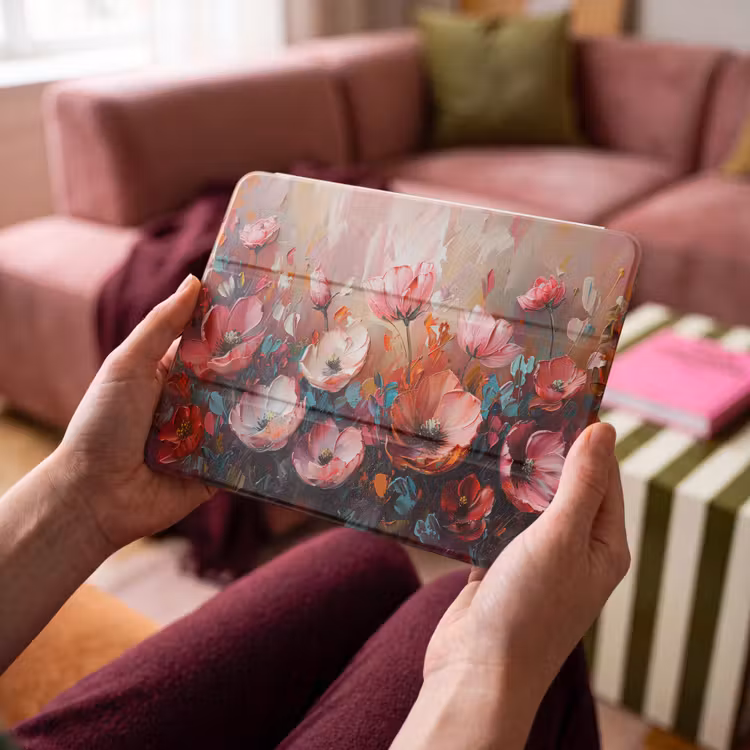 iPad hoes - Klaprozen - Roze - Bloemen - Botanisch - Kunst — 3