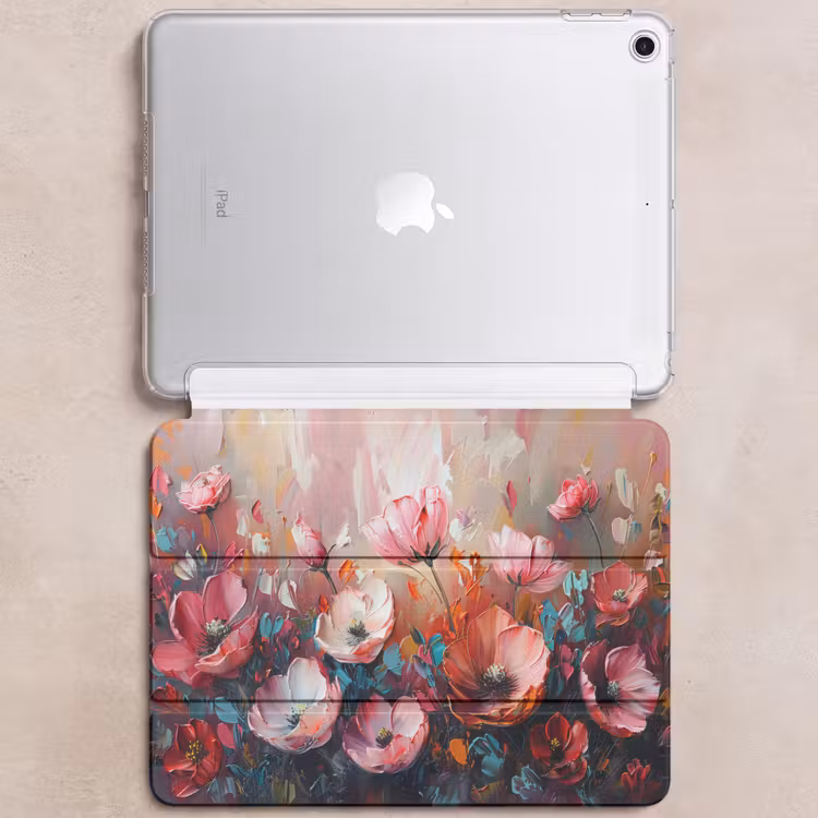 iPad hoes - Klaprozen - Roze - Bloemen - Botanisch - Kunst — 6
