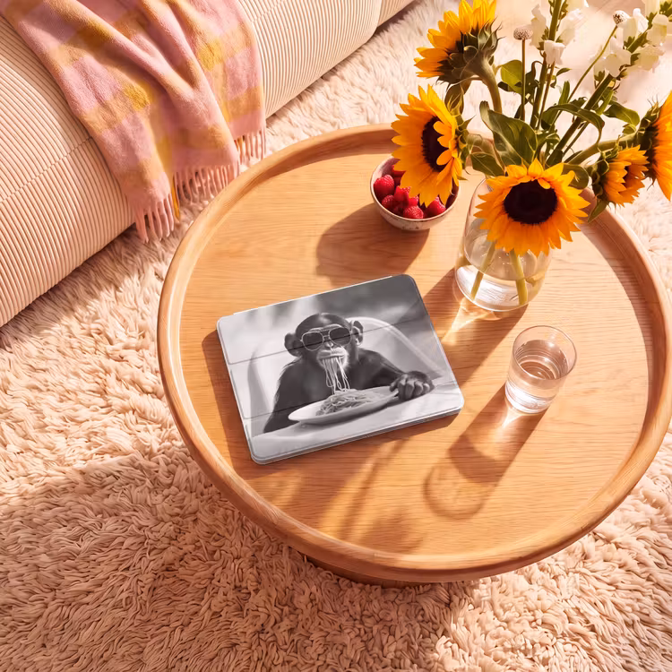 iPad hoes - Aap - Spaghetti - Zonnebril - Zwart wit - Cool - Dier — 2